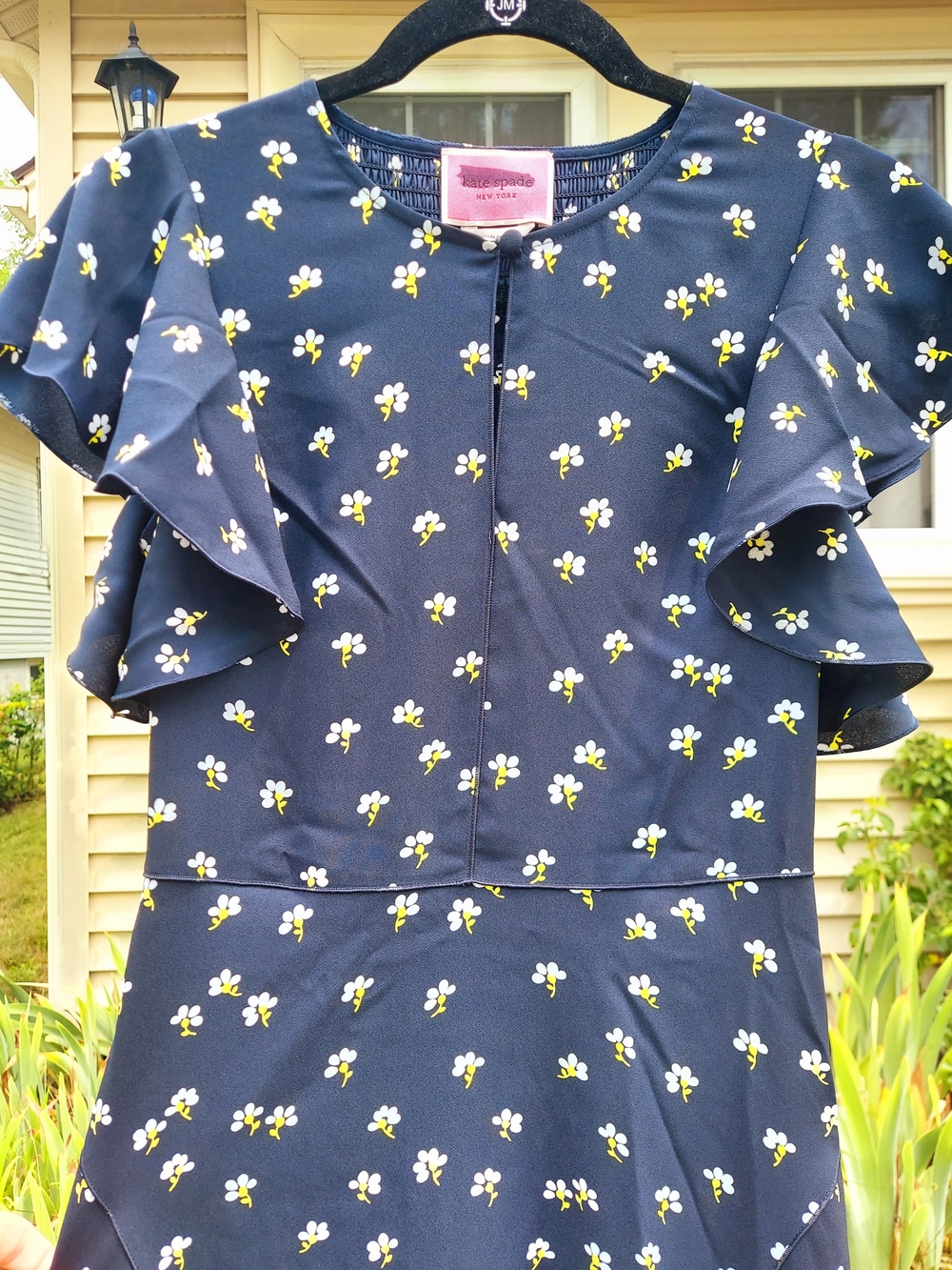 Kate Spade Daisy Toss Navy Floral High Low Midi Dress Women Size 2 NWOT Feminine - Picture 4 of 11